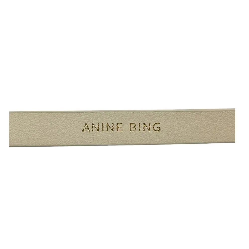 Anine Bing Sleek Ivory Mini Signature Link Belt Size XS / S